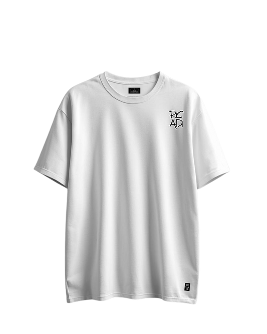 RICADI White Oversize Round-Neck T-Shirt